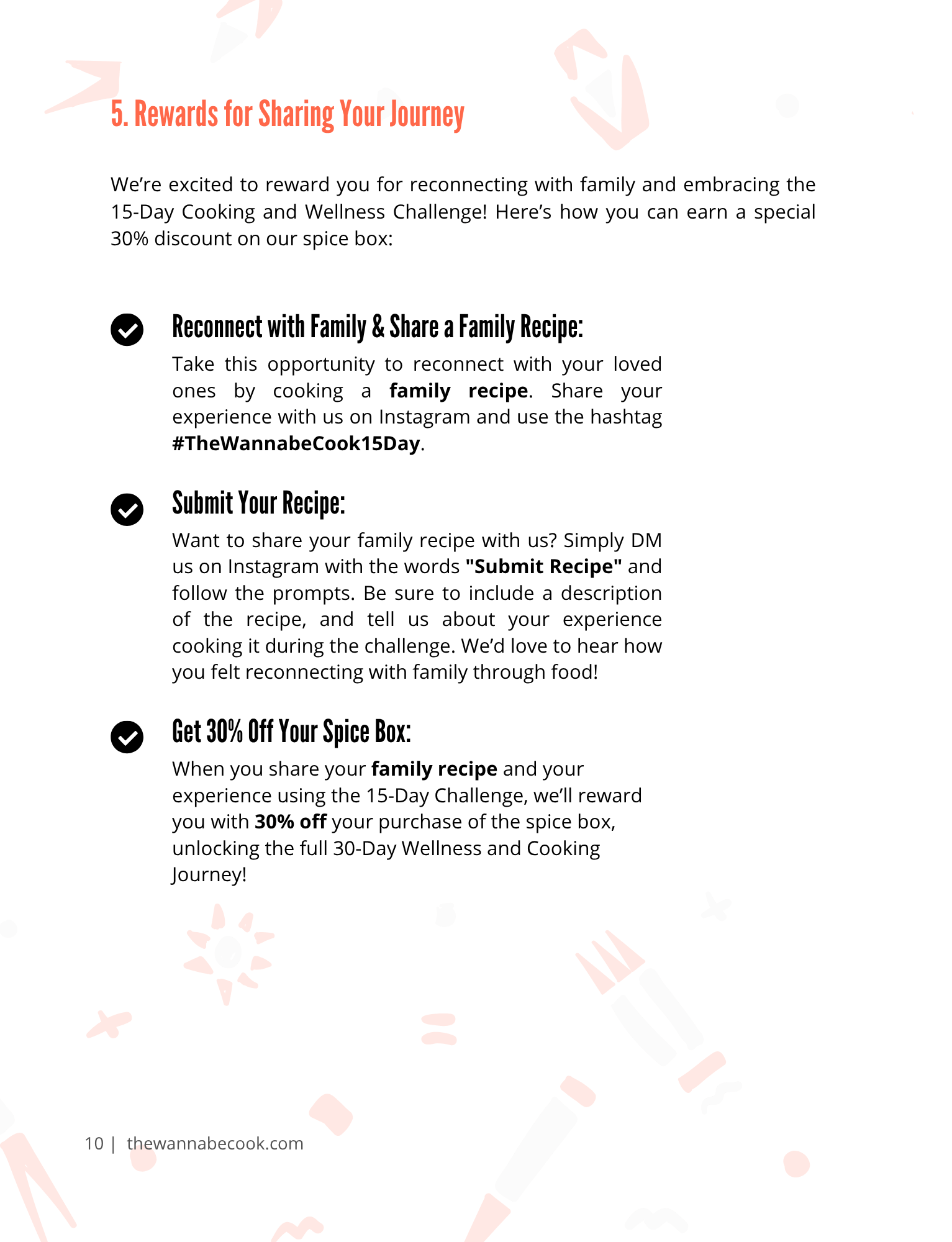 Discovering Family Recipes interior page with prompts for preserving food memories