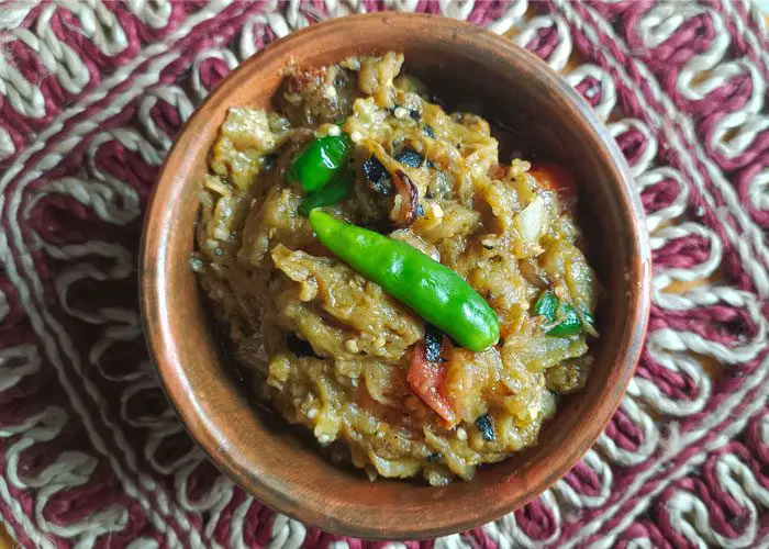 Mashed Eggplant (Begun Bhorta) – Spiced Vegetable Dish