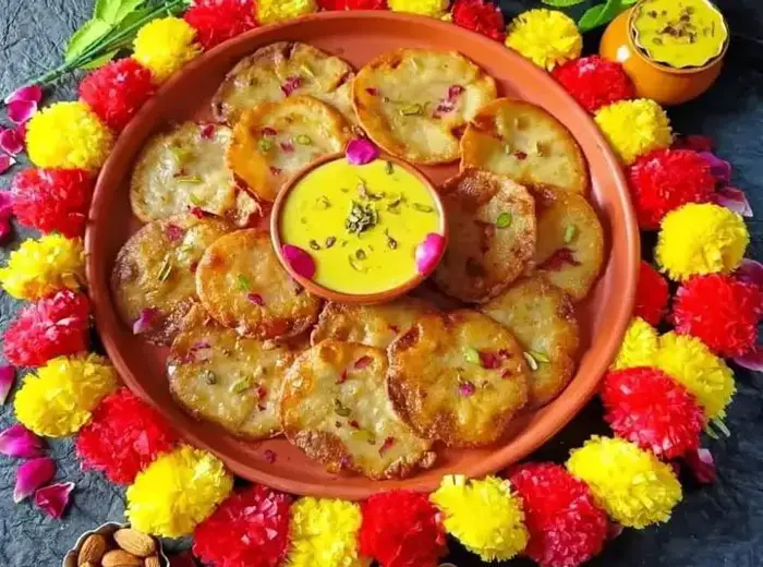 Honey Malpua with Thandai Rabdi by Bindiya Bhagnani