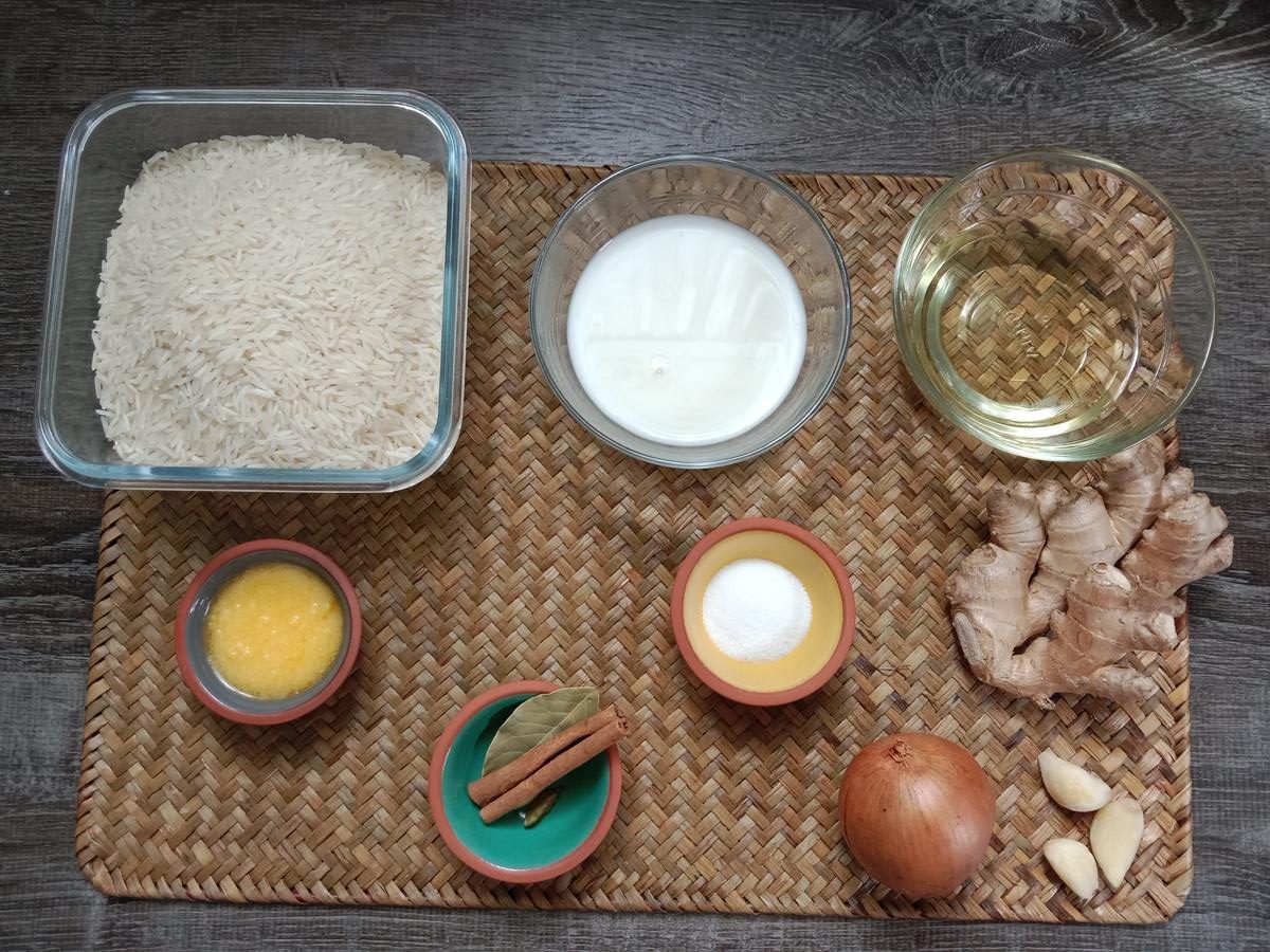 Plain Pulao ingredients