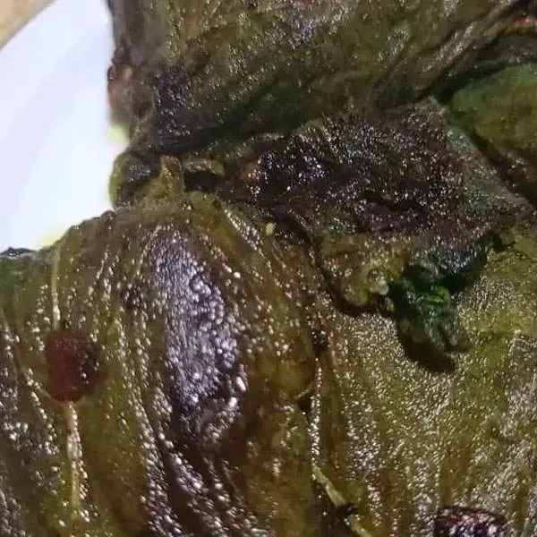 Steamed Rohu Fish with Pumpkin Leaves by Shanta Mubarak
